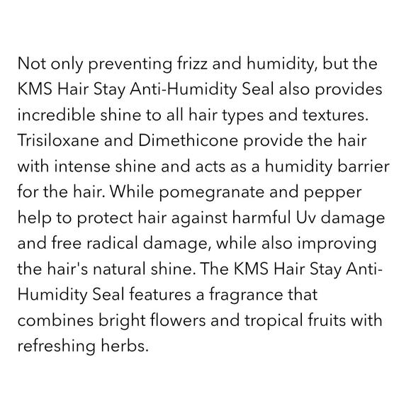 kms Hair Stay Anti-Humidity Seal Hairspray 24 hour weatherproofing 2.0 ounce x3 - Picture 6 of 6